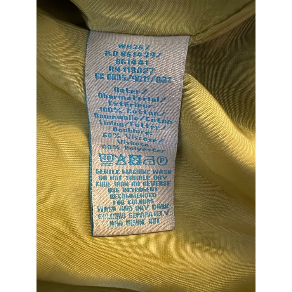 Boden Women's Mustard Yellow Embroidered Velveteen Shift Dress Size 8 - Picture 7 of 7